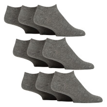 (06-Nov, Grau) IOMI - 9er Pack Herren Diabetiker Socken Sneaker | IOMI | Weit Socken Kurz Ohne Gummi