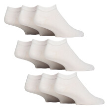 (06-Nov, Weiß) IOMI - 9er Pack Herren Diabetiker Socken Sneaker | IOMI | Weit Socken Kurz Ohne Gummi