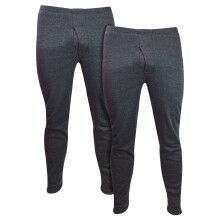 (L, Charcoal) Heat Holders - 2 Pack Mens Thermal Long Johns for Winter