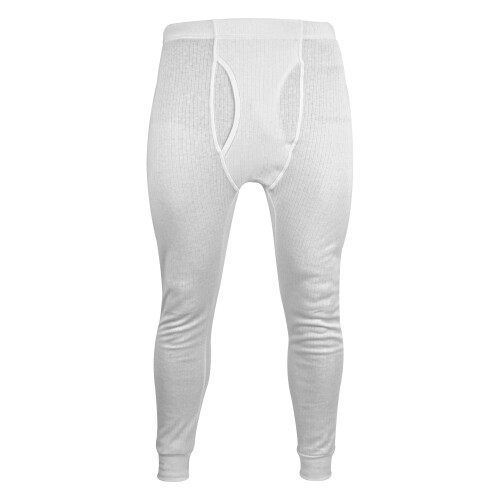 (Medium, White) THMO - Mens Thermal Super Soft & Warm Long Johns Bottoms