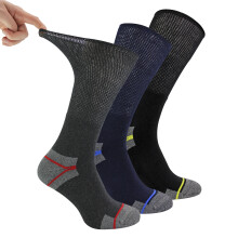 (Nov-14, 3 Paare) Dr.Socks - Atmungsaktive Diabetiker-Arbeitssocken für Herren im Multipack