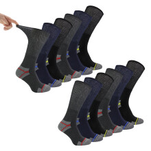 (Nov-14, 12 Paare) Dr.Socks - Atmungsaktive Diabetiker-Arbeitssocken für Herren im Multipack