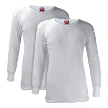 (XL, Weiß) Heat Holders - Heat Holders - 2er Pack Herren Thermo Innenfleece Outdoor Kurzarm Unterhemd