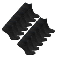(04-Aug, Schwarz) Sock Snob - 12er-Pack Damen-Sneakersocken aus 100 % Baumwolle