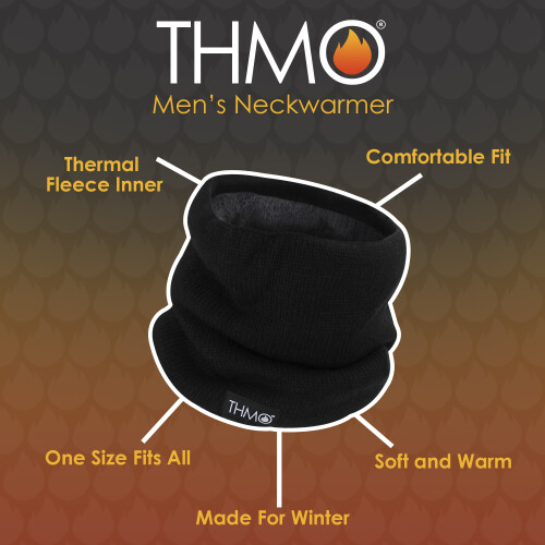 THMO - Halswärmer für Herren | Thinsulate Neck Gaiter Fleece 2