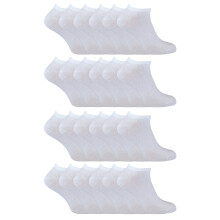(Dec-14, Weiß) Sock Snob - 24er-Pack Multipack-Turnschuhsocken aus Unisex-Baumwolle