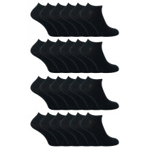 (37-39, Schwarz) Sock Snob - 24er-Pack Multipack-Turnschuhsocken aus Unisex-Baumwolle