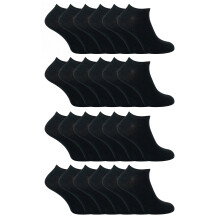 (06-Nov, Schwarz) Sock Snob - 24er-Pack Multipack-Turnschuhsocken aus Unisex-Baumwolle