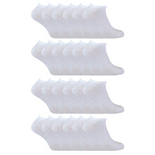 (06-Nov, Weiß) Sock Snob - 24er-Pack Multipack-Turnschuhsocken aus Unisex-Baumwolle