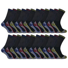 (06-Nov, Sortiert) Sock Snob - 24 Paar weiche atmungsaktive Herren-Arbeitssocken aus Bambus