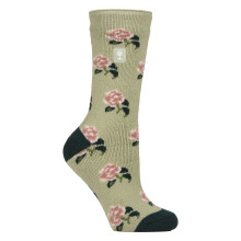 (04-Aug, Rosen / Salbei) Heat Holders - Damen Winter Thermosocken Extra Warm | Heat Holders | Warm Lustige Bunte Socken