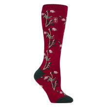 (04-Aug, Blumig / Kirschrot) Heat Holders - Heat Holders Lite - Damen Lang Thermosocken Socken Für Gummistiefel