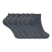 (4-7 UK, Holzkohle) Sock Snob - Sock Snob - 6 Paar gepolsterte Thermo-Turnschuhsocken für Damen