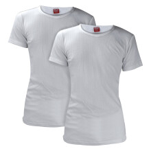 (M, Weiß) Heat Holders - Heat Holders - 2er Pack Herren Thermo Innenfleece Outdoor Kurzarm Unterhemd