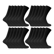 (06-Nov, Schwarz) Sock Snob - 24 Paar bequeme Herrensocken aus 100 % Baumwolle im Multipack