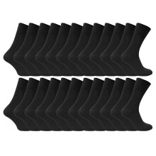 (06-Nov, Schwarz) Sock Snob - 24 Paar Nicht elastische atmungsaktive Herrensocken aus 100 % Baumwolle