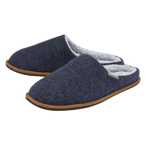 Dunlop (8, Marine) Dunlop - Herren Pantoffeln Mit Plüschfutter Und Memory Schaum