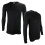 (XL, Schwarz (X2)) THMO - THMO - 2er Pack Herren Thermounterwäsche Oberteil 1