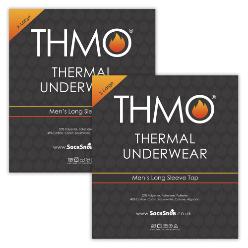 (XL, Weiß (X2)) THMO - THMO - 2er Pack Herren Thermounterwäsche Oberteil 1