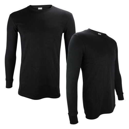 (L, Schwarz (X2)) THMO - THMO - 2er Pack Herren Thermounterwäsche Oberteil