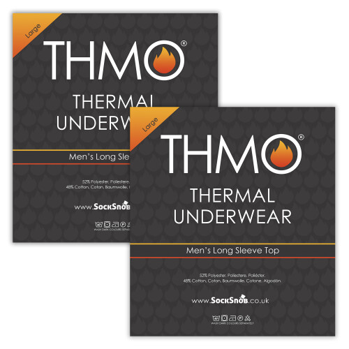 (L, Weiß (X2)) THMO - THMO - 2er Pack Herren Thermounterwäsche Oberteil 1