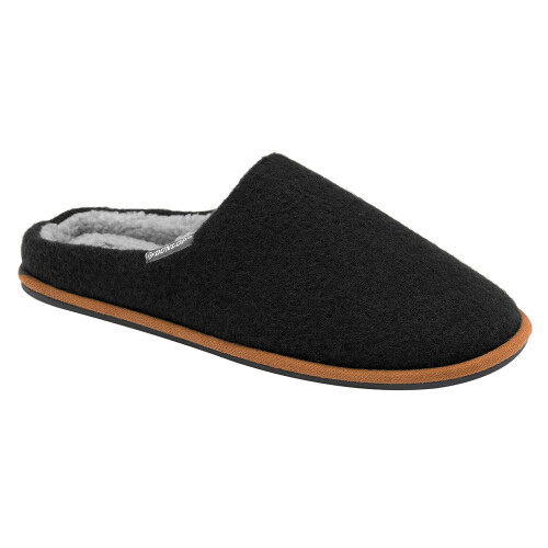 Dunlop (44, Schwarz) Dunlop - Herren Pantoffeln Mit Plüschfutter Und Memory Schaum 1
