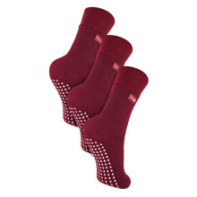 (11-14 Years, Fuchsia) THMO - 1 Pack Kids Indoor Thermal Slipper Socks with Grips