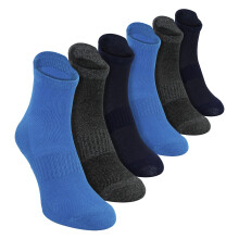 (39-45, Blues) Sock Snob - 6er-Pack rutschfeste Yoga- und Pilates-Socken für Herren
