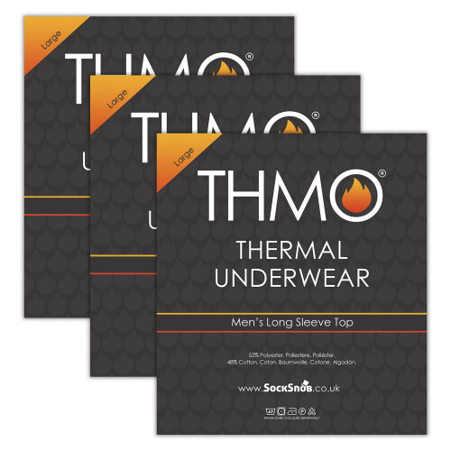 (L, Schwarz (X3)) THMO - THMO - 3er Pack Herren Thermounterwäsche Oberteil 1