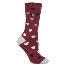 (04-Aug, Rosa Herzen) Heat Holders - Gemusterte Thermal Lite-Socken für Damen