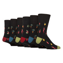 (06-Nov, Gemüse) Gentle Grip - Gentle Grip - 6 Paar Damen Ohne Gummi Diabetiker Druckfreie Socken