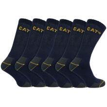 (36-38, Marine) Caterpillar - 6er-Pack robuste Unisex-Arbeitssocken für Stiefel