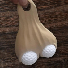 (brown) Golf Ball Testicle Sac Holder Spoof golf testicle brace