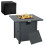 Outsunny Outsunny 40,000 BTU Gas Firepit Table with Protective Cover, Grey 9