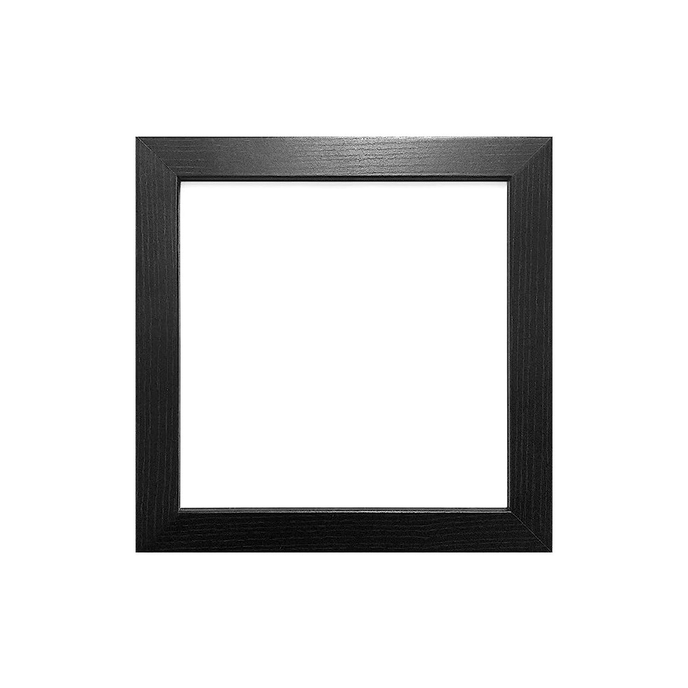 (Black, 24"x24" (61 x 61cm)) SQUARE MODERN BOX FRAMES WOOD FINISH PHOTO PICTURE POSTER FRAME LARGE MULTIPLE SIZES BLACK OAK WHITE