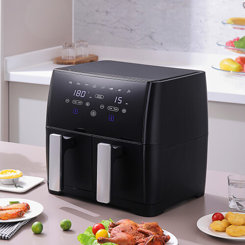 Living And Home 8L Touch Screen Dual Basket Air Fryer