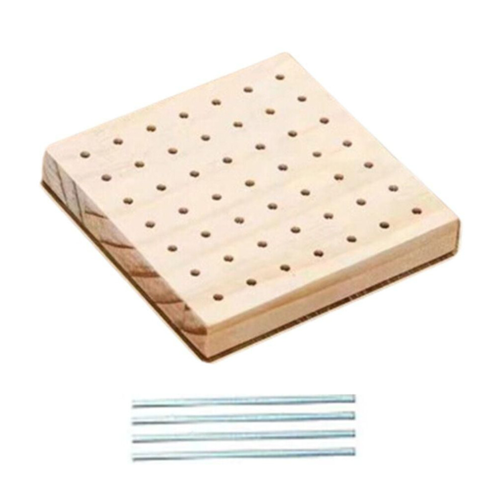 (10x10cm) Square Crochet Blocking Boards Wooden Knitting Board Pottery Clay Base Plug Board  Needlework