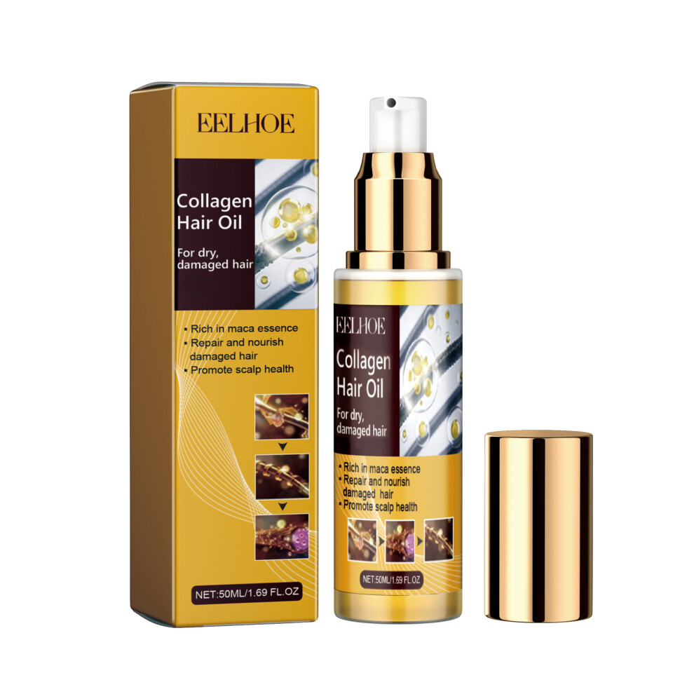 EELHOE Maca Essence Repair Collagen, Repair Bifurcate Improve Hair Moist Smooth The Hair Essence