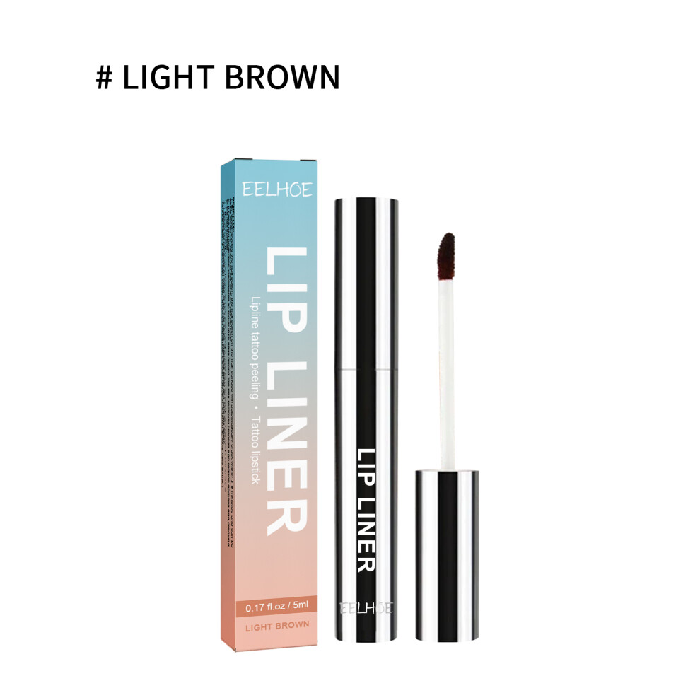 EELHOE Peel Lip Liner, Outline Lip Shape Lip Color Waterproof Non-Smudging Peel Lip Liner Lip Brush