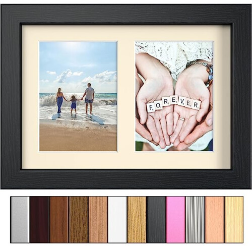 (Oak Frame Ivory Mount, 13x9inch, 2 Images of 7