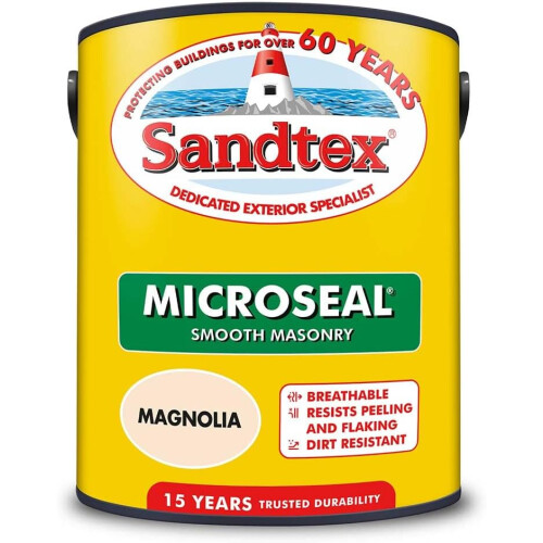 Sandtex Sandtex Ultra Smooth Masonry Paint 5 Litre Magnolia