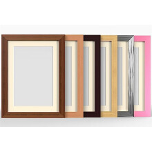 (Mahogany Frame Ivory Mount, 6x4 Pic Size 4x3) MODERN Photo Picture Poster Frames with Ivory Mount 6 Colours Multi Sizes Dark Teak, Beech, Mahogany, Pine, Pewter, Pink