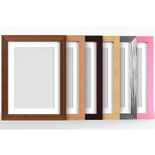 (Mahogany Frame White Mount, 10x8 Pic Size 6x4) MODERN Photo Picture Poster Frames with White Mount 6 Colours Multi Sizes Dark Teak, Beech, Mahogany, Pine, Pewter, Pink