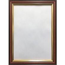 (Brown&Gold, 12"x10" (30.5 x 25.4cm)) WALNUT WOOD EFFECT WITH GOLD INLINE TRADITIONAL STYLE PHOTO PICTURE POSTER FRAME BROWN & GOLD FRAMES VARIOUS SIZES