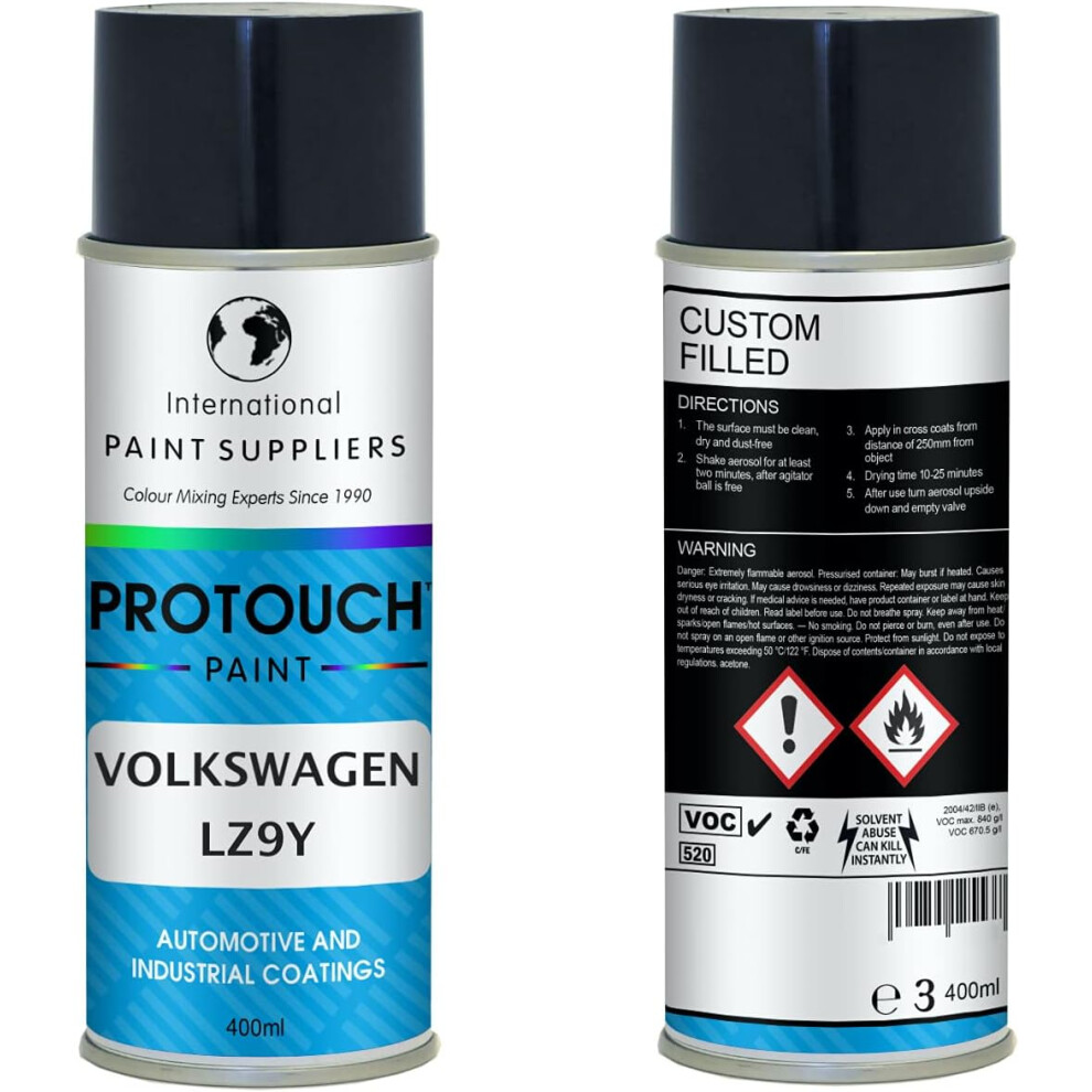 Protouch For Volkswagen Lz9y Phantom Black Car Paint Spray 400Ml Aerosol Not,Specified 90607318