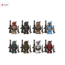 8pcs Fit Lego Star Wars Mandalorian Heavy Infantry Minifigures