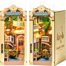 Robotime Romantic Venice Book Nook Booknook DIY Mini House for Adults
