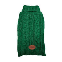 (Medium, Khaki) HugglePets Legacy Cable Knit Dog Jumper