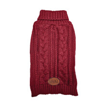 (X-Small, Mulberry) HugglePets Legacy Cable Knit Dog Jumper