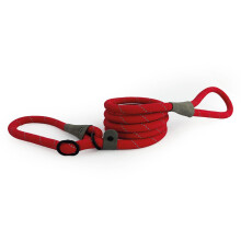 (Red) HugglePets Advanced Reflective Slip Rope Dog Lead - 180 x 1.2cm